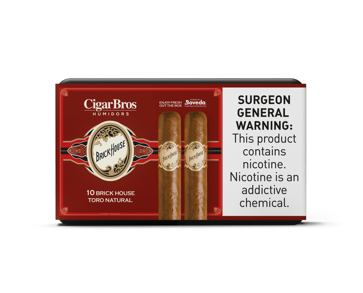 Brick House Premium Cigars Set + Personal Humidor by CigarBros | Keg N Bottle