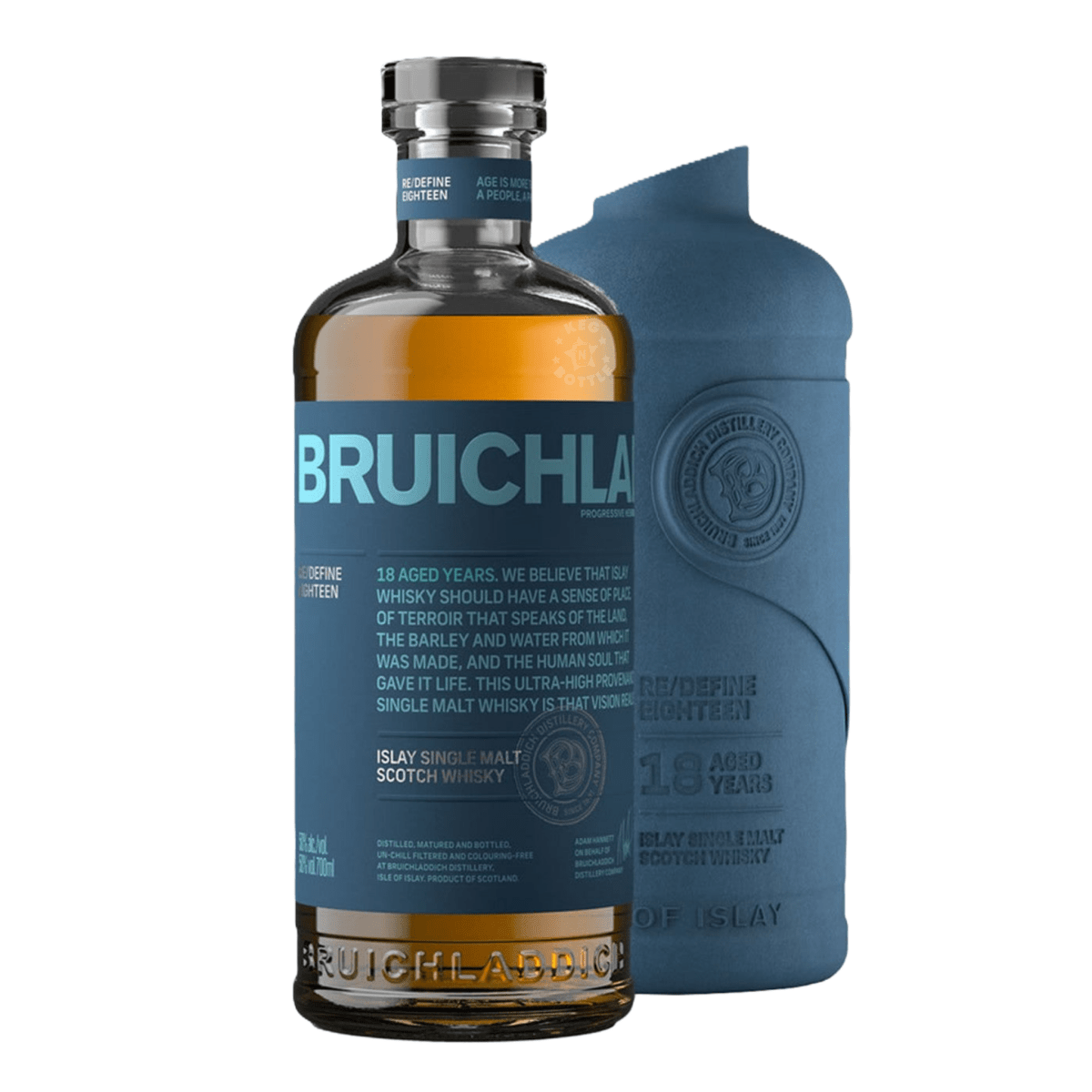 Bruichladdich 18 Year Old Scotch Whisky 750 ml Bottle Front View
