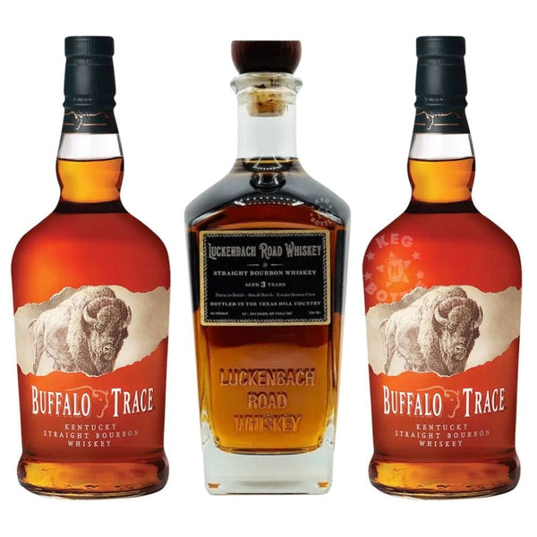 Buffalo Trace x Luckenbach Straight Bourbon Combo Pack (3 x 750 ml