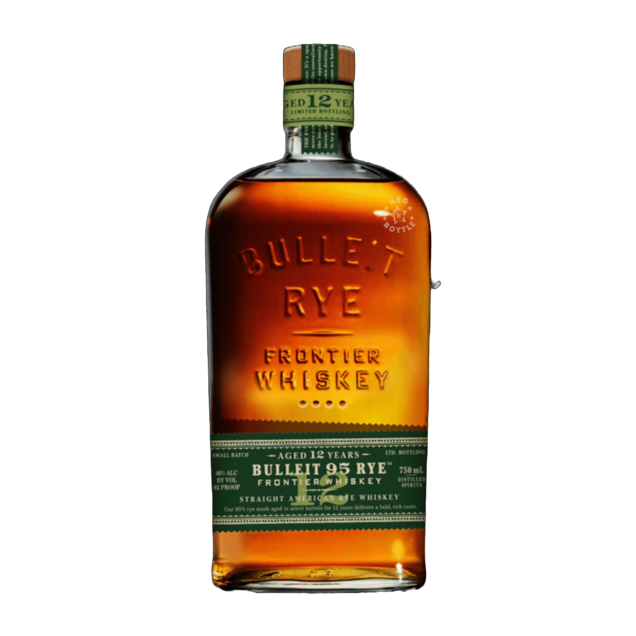 Bulleit 12 Year Rye Whiskey (750mL) | Keg N Bottle