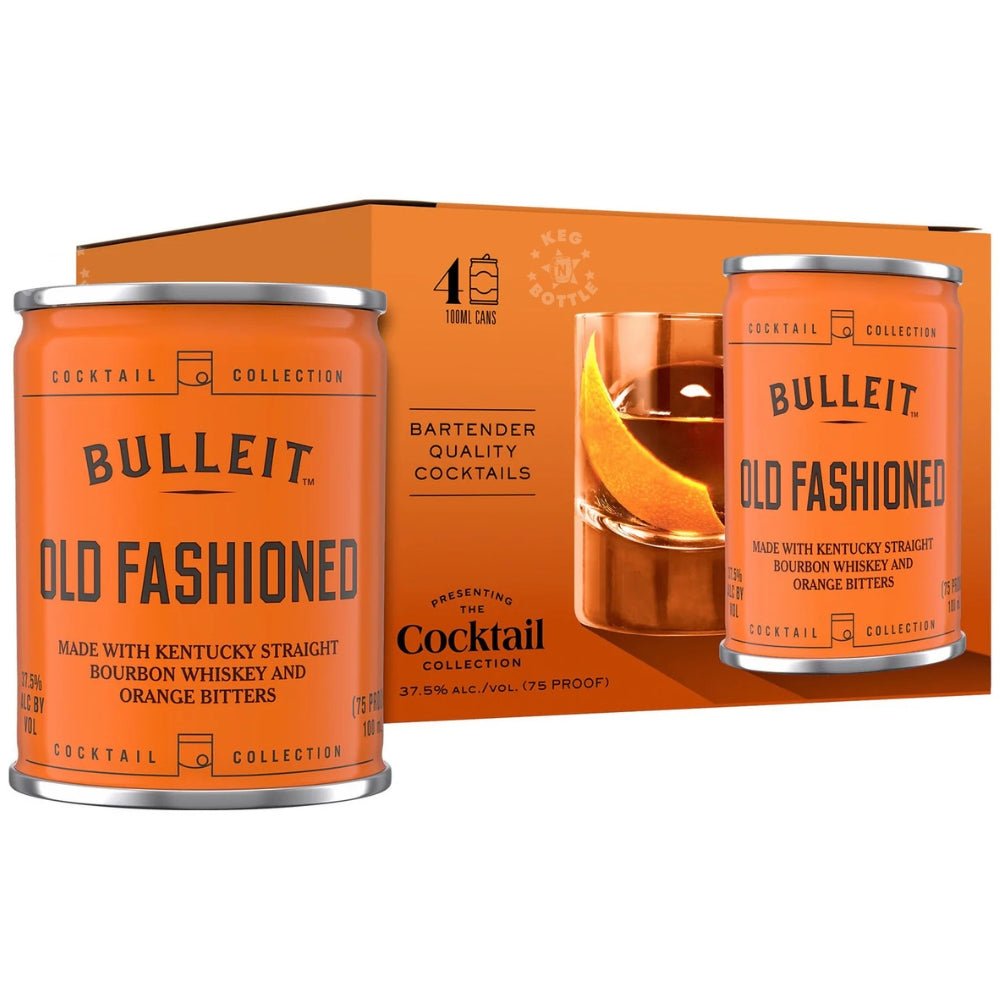 Bulleit Old Fashioned Cocktail Collection 4 x 100ml ready to drink bourbon cocktail cans
