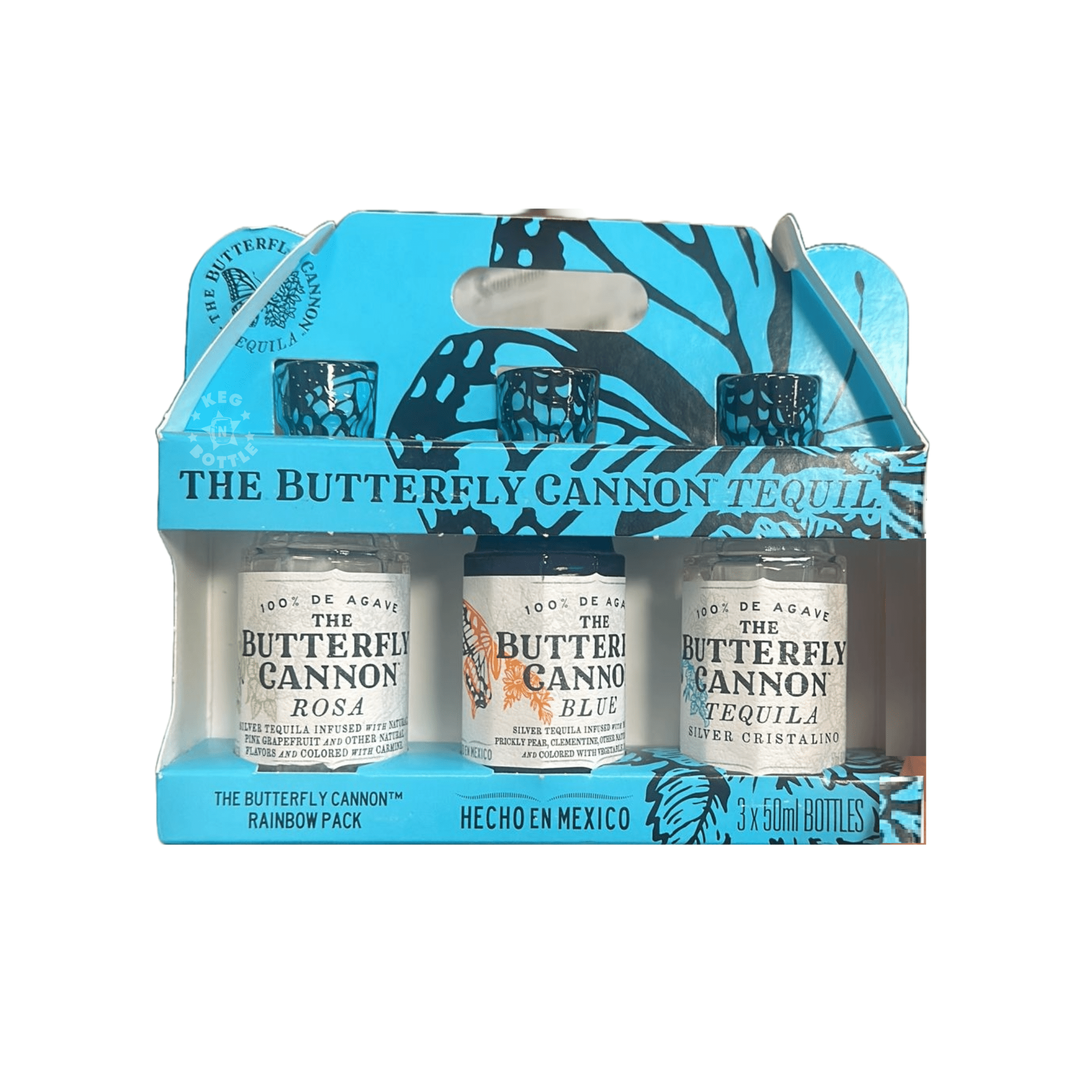 Butterfly Cannon Rainbow Pack Tequila (3 x 50 ml) - Keg N Bottle