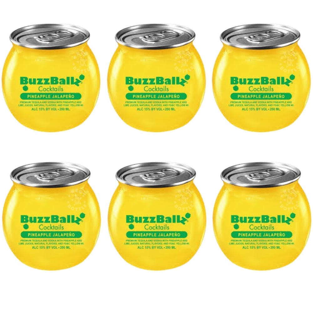 BuzzBallz Pineapple Jalapeño Cocktails 6pk (200 ml each)