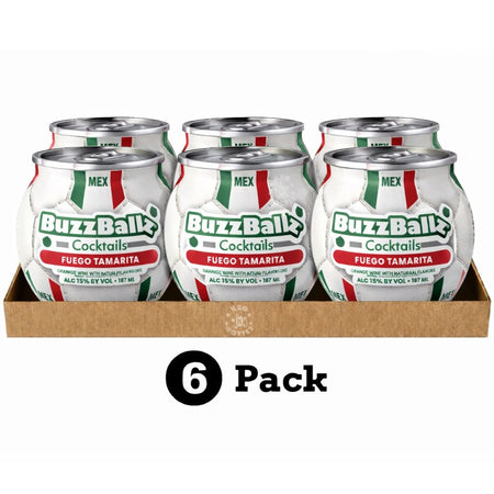 BuzzBallz Fuego Tamarita Watermelon Tamarind Cocktail - 6 Pack (6x187m