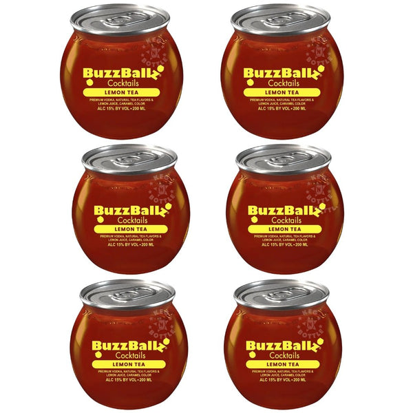 BuzzBallz Lemon Tea - 6 Pack (6 x 200 ml) | Keg N Bottle