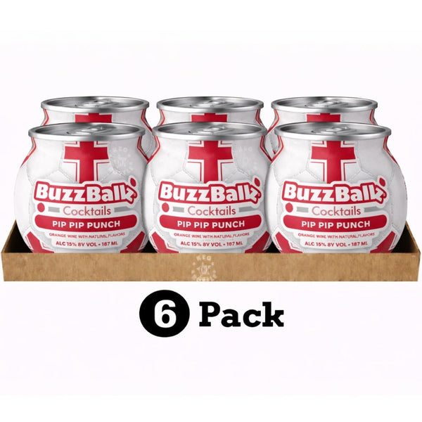 BuzzBallz Pip Pip Punch Tea Cocktail - 6 Pack (6x187mL)