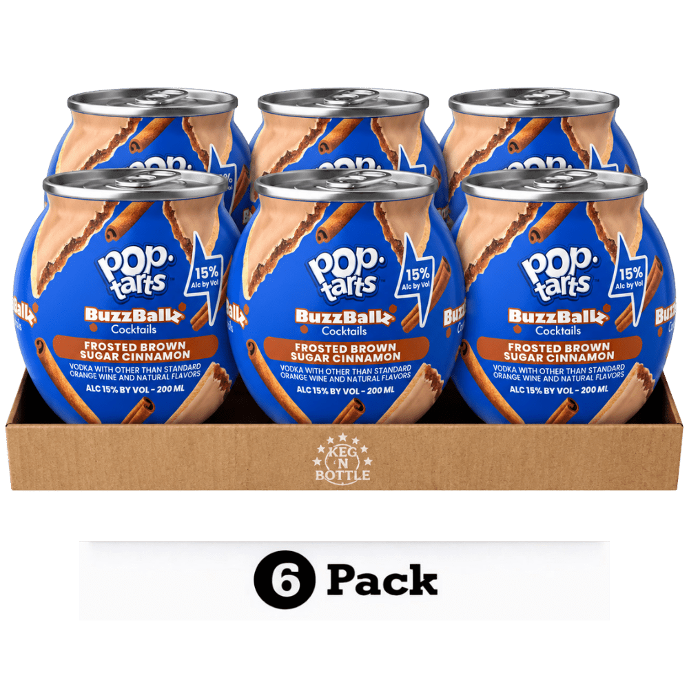 BuzzBallz Pop-Tarts Frosted Brown Sugar Cinnamon Cocktails (6 x 200mL) | Keg N Bottle