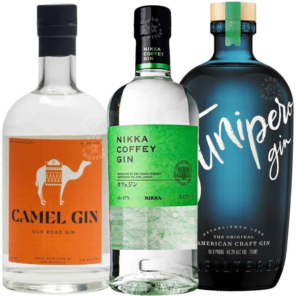 Camel, Nikka & Junipero Gin Combo Pack – Global Gin Trio 3x750ml