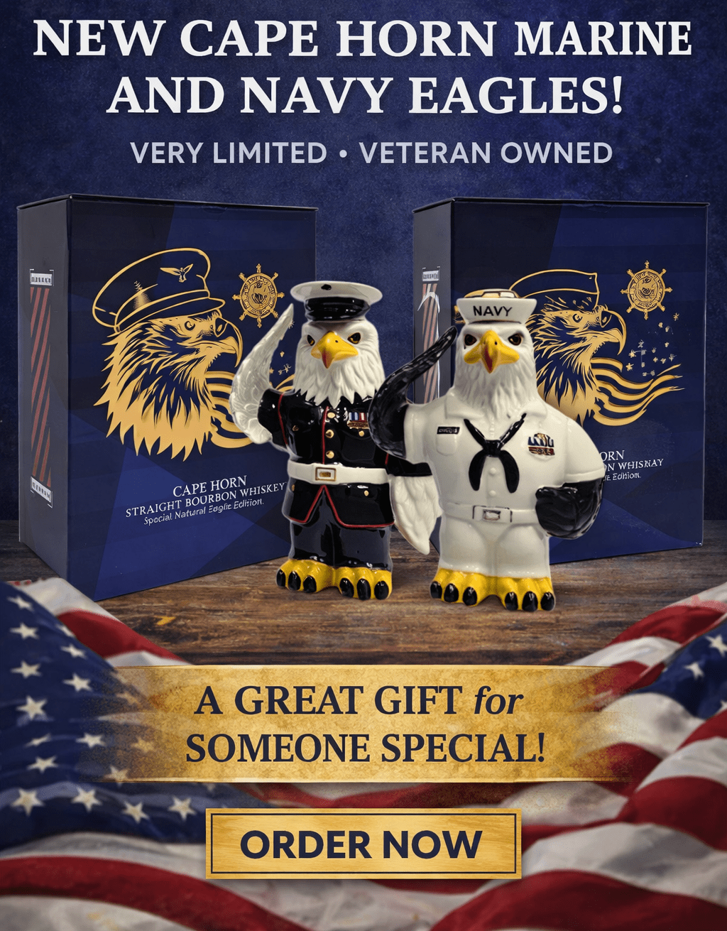 Cape Horn Eagle Collector’s Bundle – Navy & Marine Edition (2x750mL) | Keg N Bottle