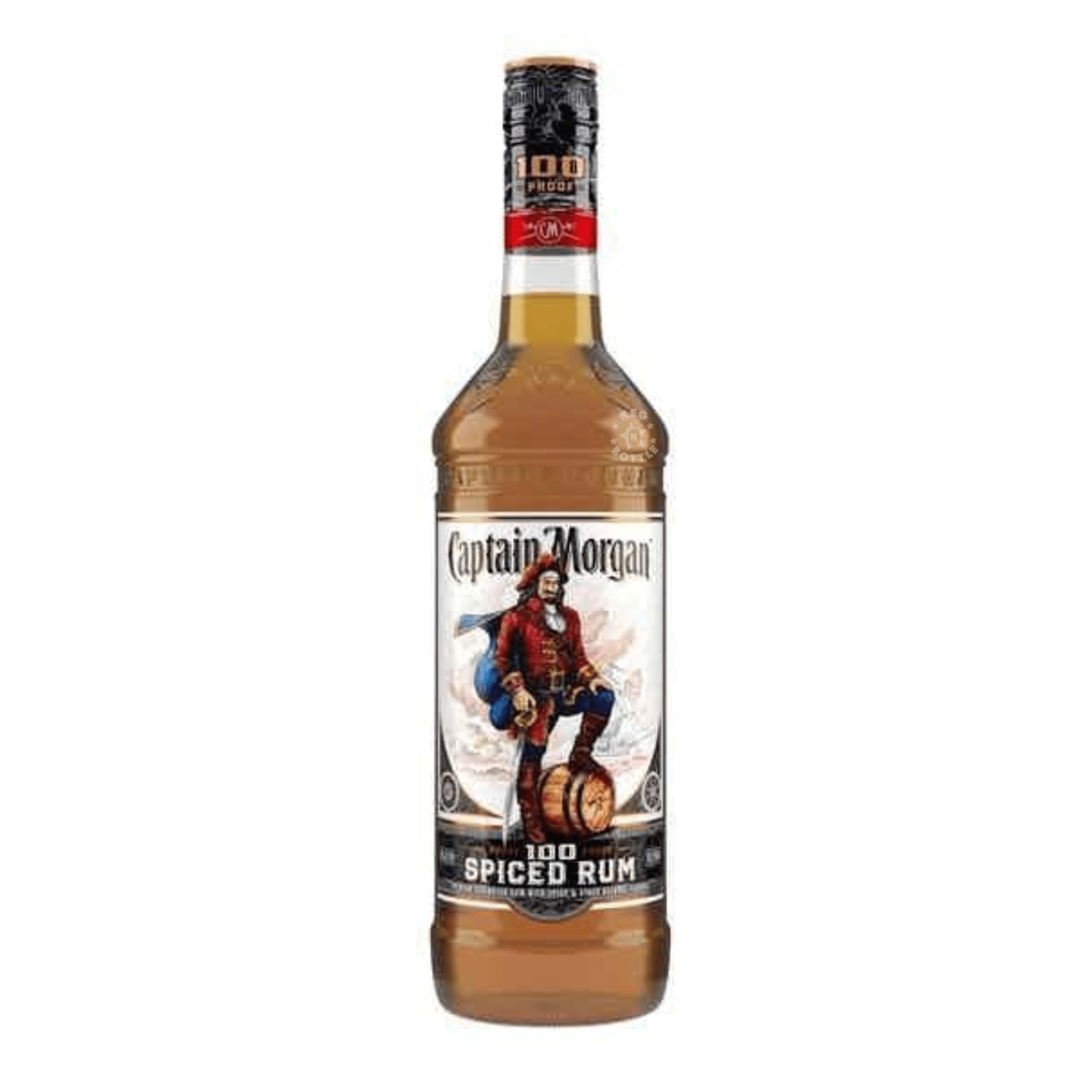Captain Morgan 100 Proof Spiced Rum (750 ml) - Keg N Bottle