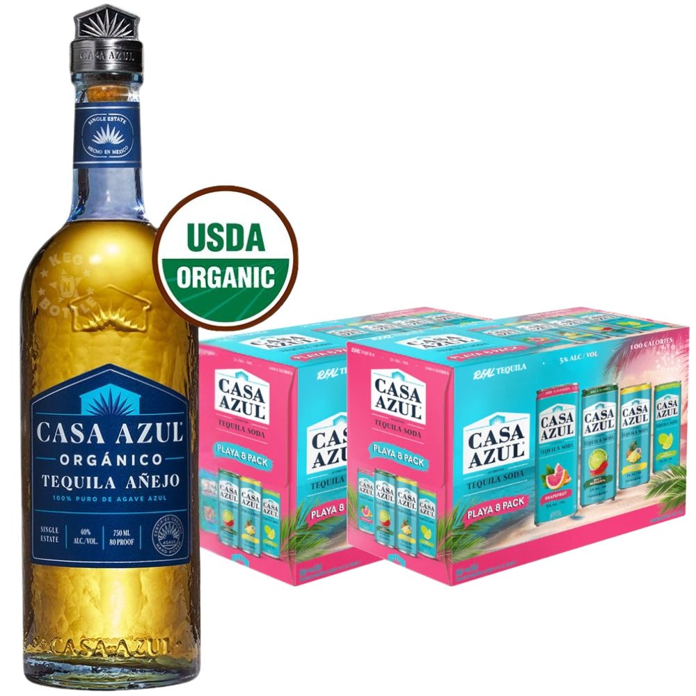 Casa Azul Organic Anejo & 2 Tequila Soda Playa Pack $12 Instant Venmo Rebate | Keg N Bottle