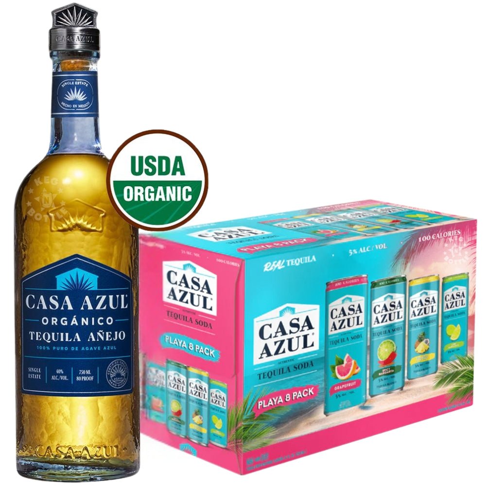 Casa Azul Organic Anejo & Tequila Soda Playa Pack $5 Instant Venmo Rebate | Keg N Bottle