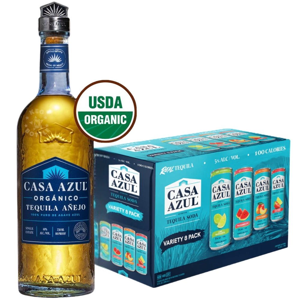 Casa Azul Organic Anejo & Tequila Soda Variety Pack $5 Instant Venmo Rebate | Keg N Bottle