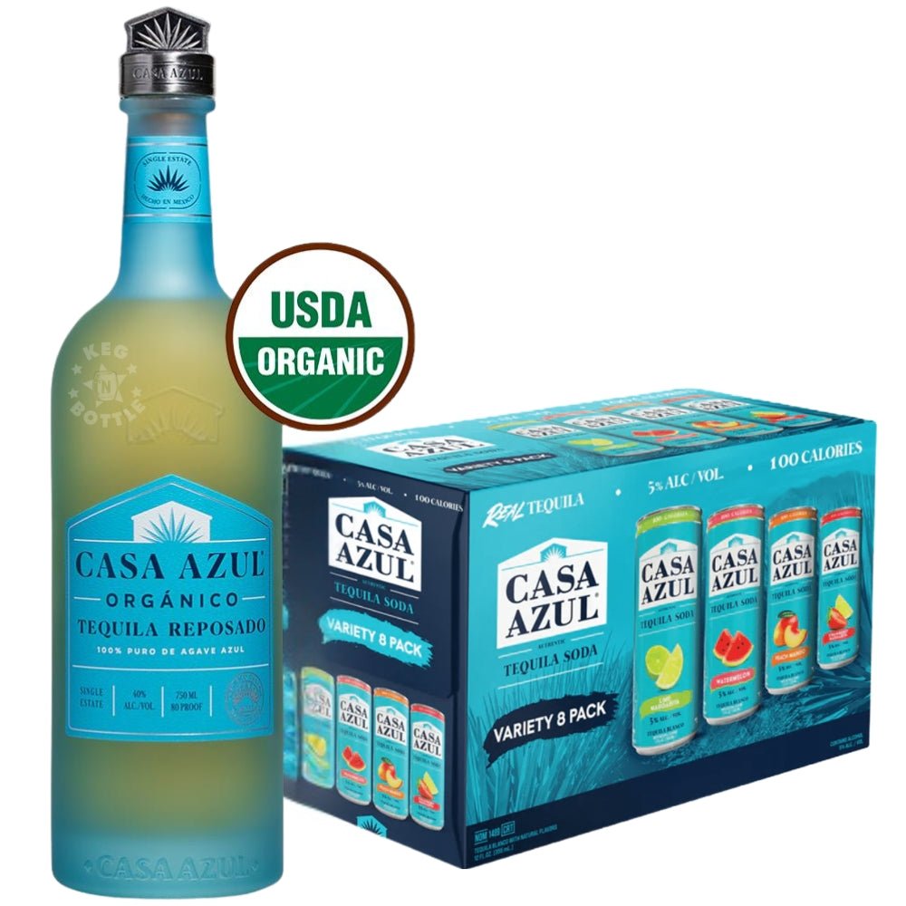 Casa Azul Organic Reposado & Tequila Soda Variety Pack $5 Instant Venmo Rebate | Keg N Bottle