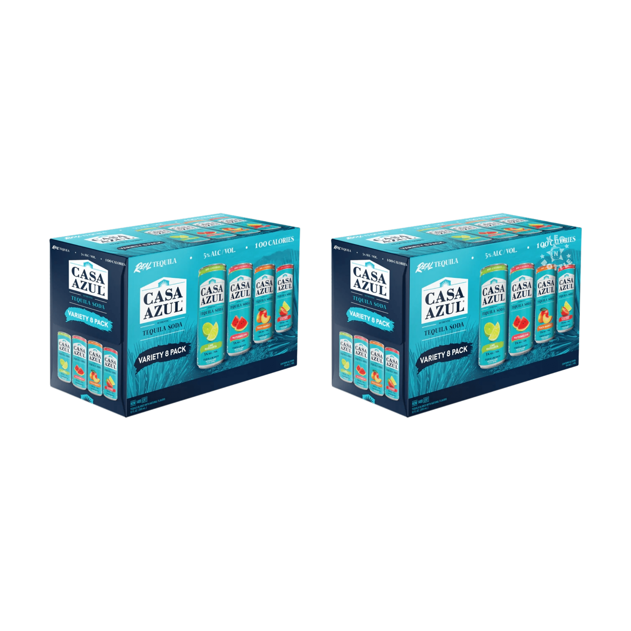 Casa Azul Tequila Soda Variety Combo Pack $12 Instant Venmo Rebate (2 x 8 packs 12oz) - Keg N Bottle