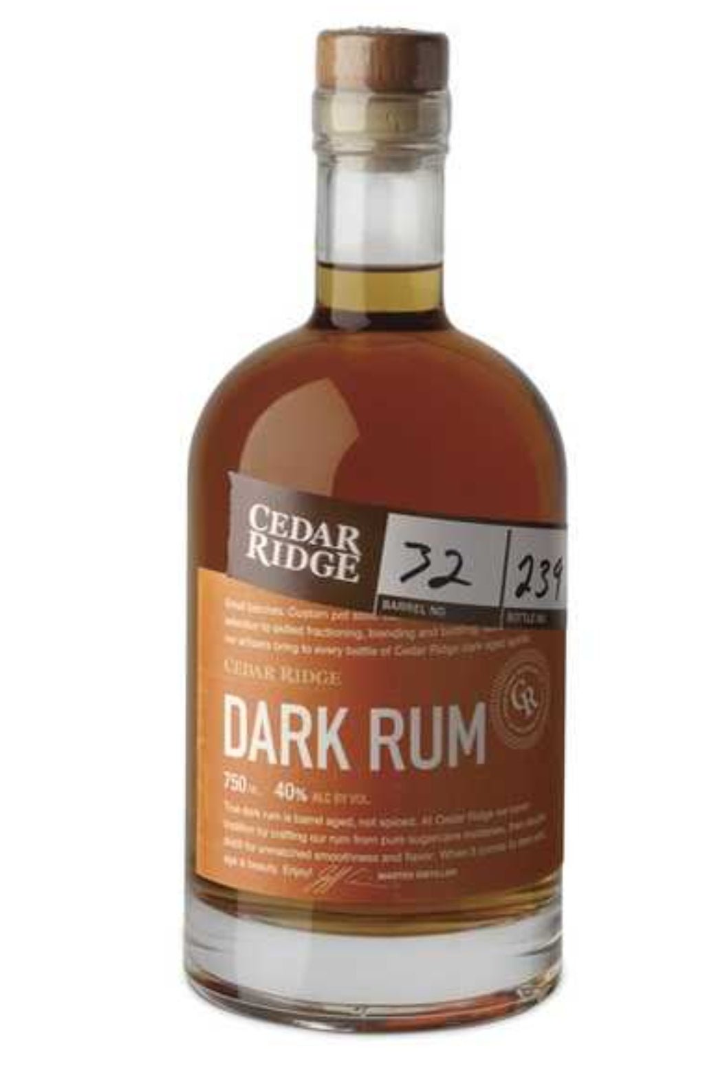 Cedar Ridge Dark Rum (750 ml) - Keg N Bottle