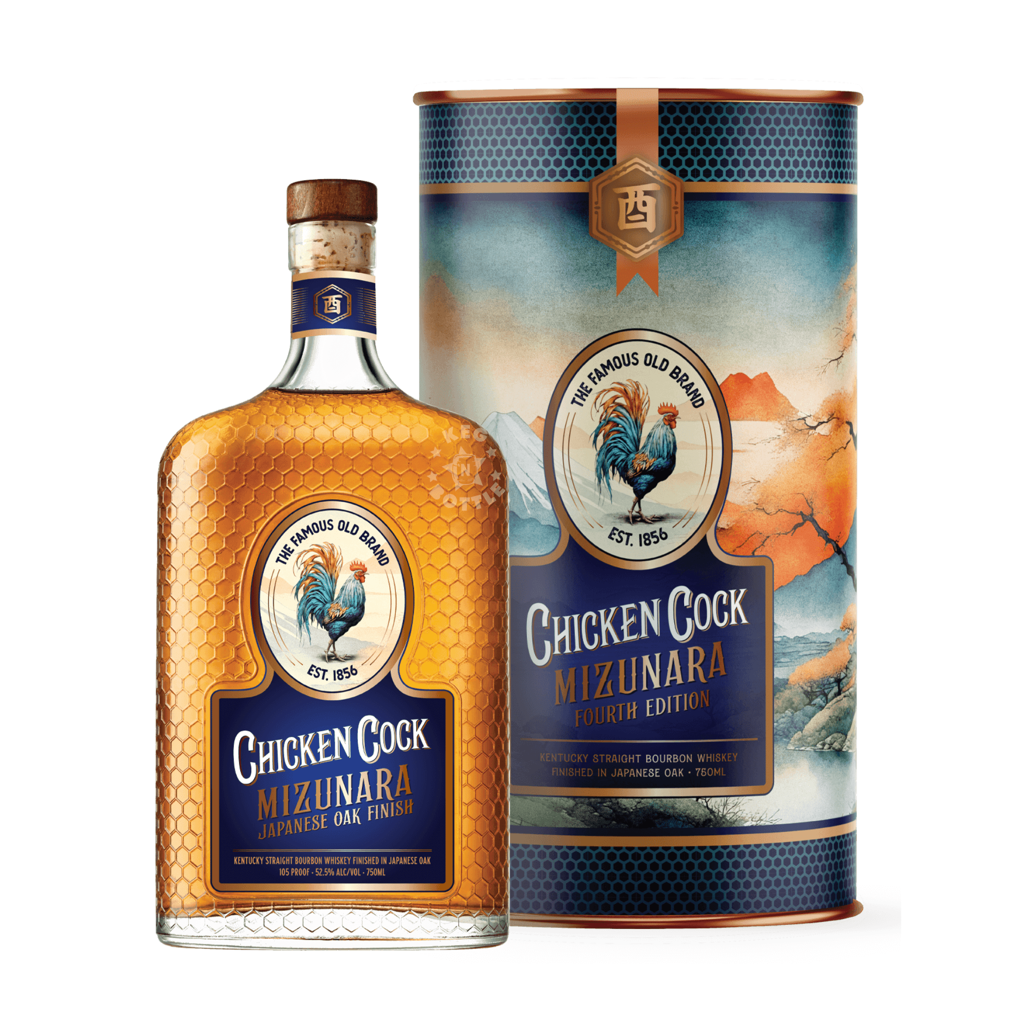 Chicken Cock Mizunara Fourth Edition Bourbon Whiskey (750 ml) - Keg N Bottle
