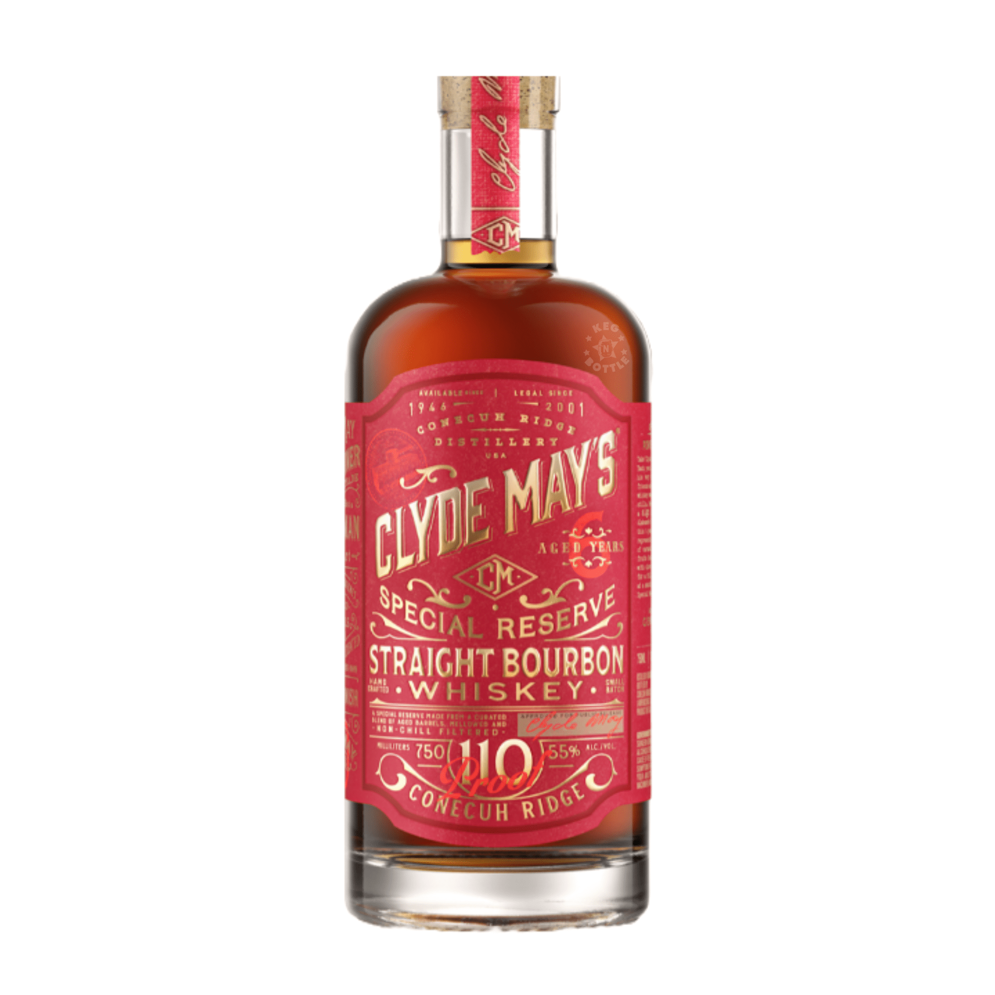 Clyde May's Special Reserve 110 Proof Whiskey (750 ml) | Keg N Bottle