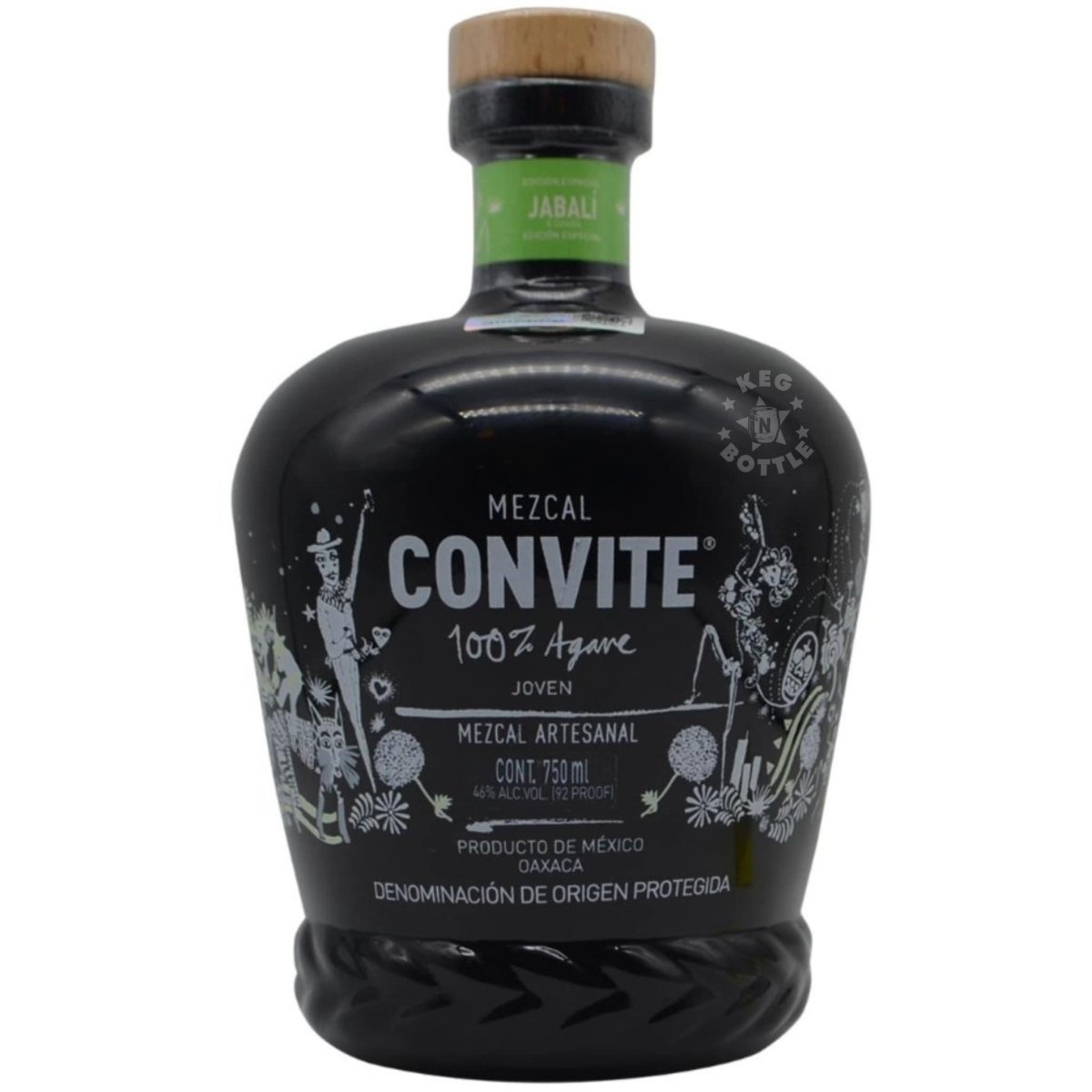 Mezcal Convite Jabali bottle 750 ml, artisanal Oaxacan mezcal.