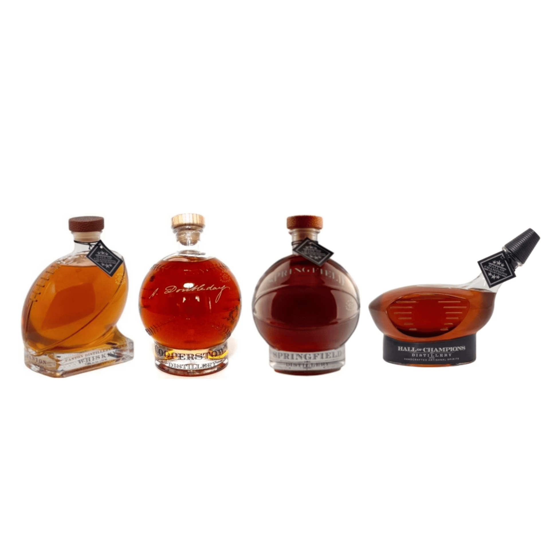 Cooperstown Whiskey Sports Decanter Combo Pack (4 x 750 ml) | Keg