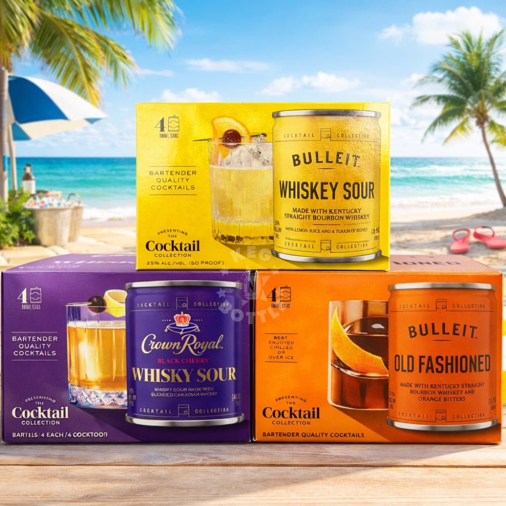Crown Royal Whiskey Sour & Bulleit Cocktail Collection Variety Pack (12 x 100ml)