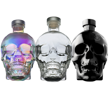 Crystal Head Vodka Trilogy Combo Pack | Original, Aurora & Onyx 750mL