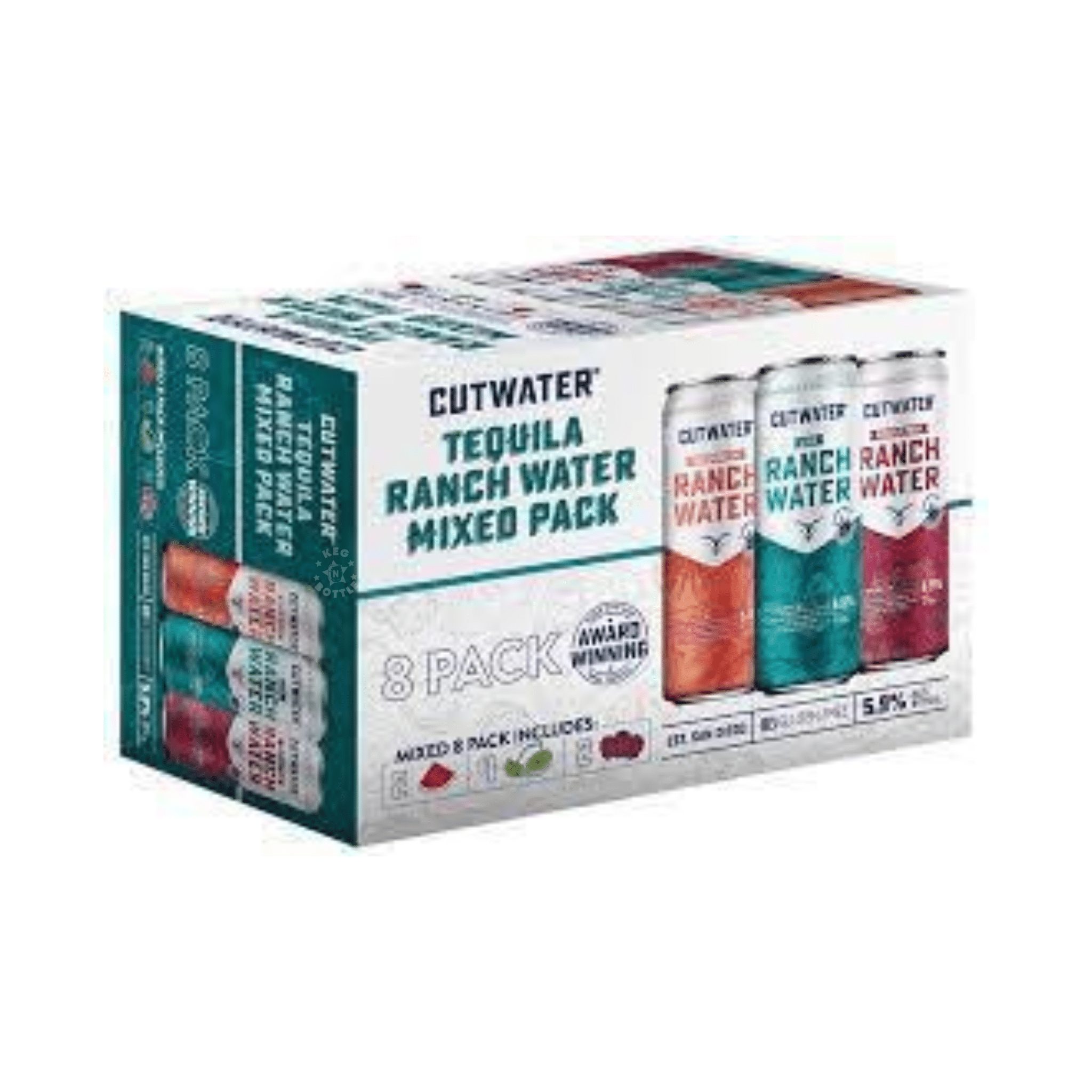 Cutwater Tequila Ranch Water Variety Pack (8 Pack) - Keg N Bottle