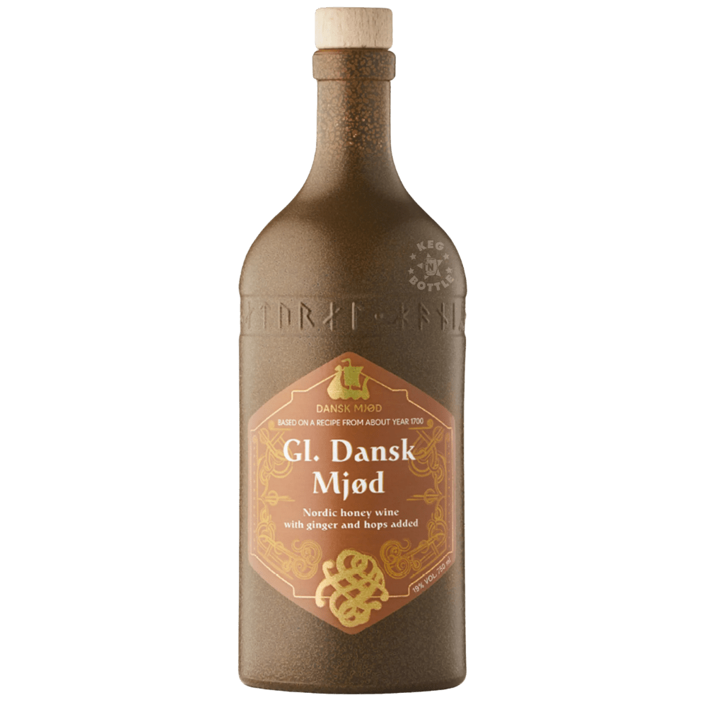 Dansk Mjød Gl. Dansk Mjød Nordic Honey Wine 750mL crafted with ginger and hops.