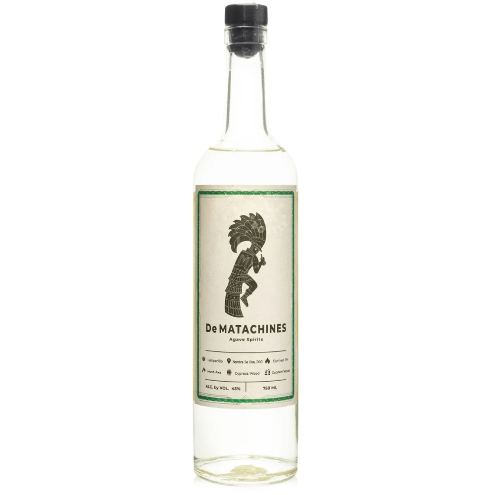 DeMatachines Agave Spirits 750mL handcrafted Mexican agave spirit made from Lamparillo agave in Durango using traditional artisanal production methods.