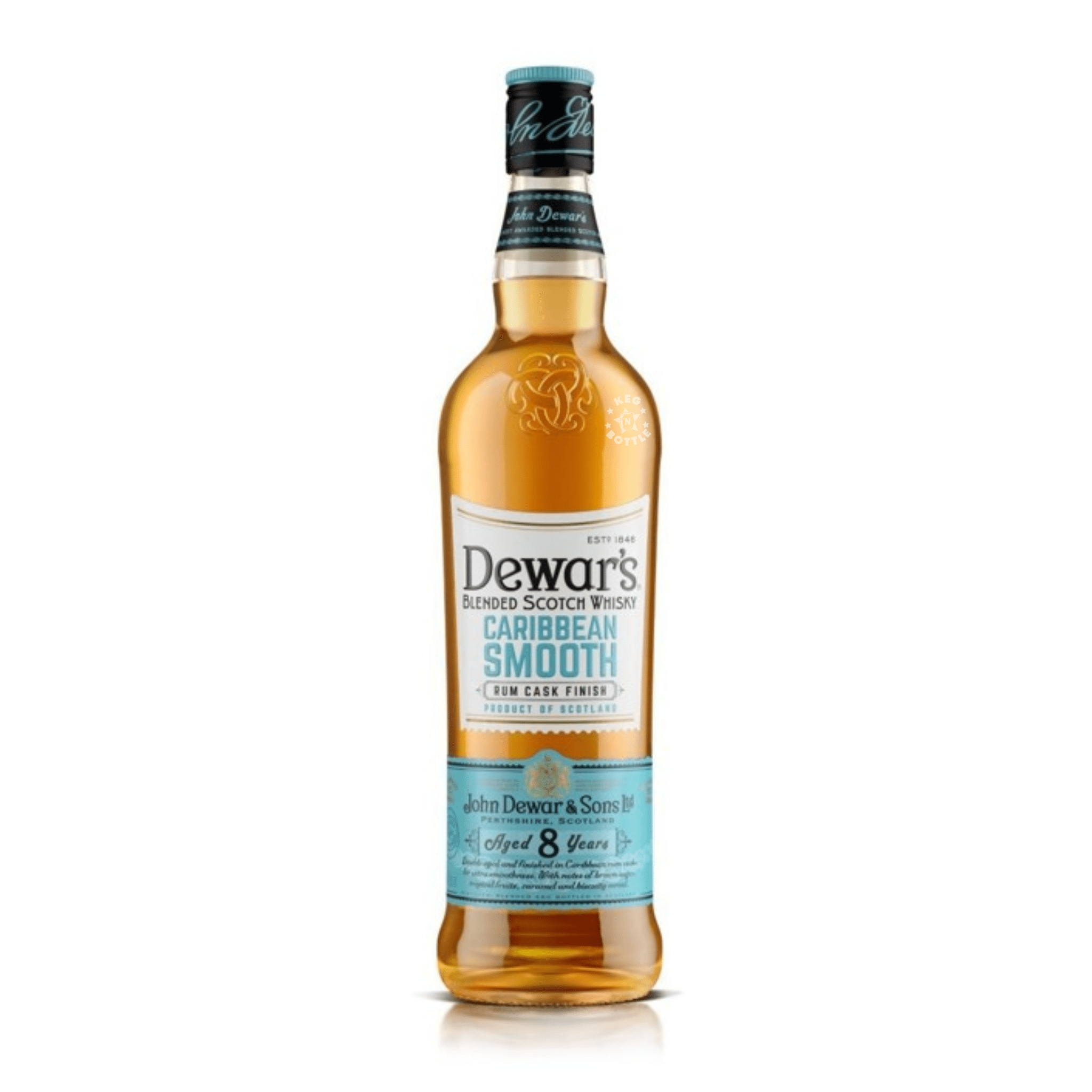 Dewar's 8 Year Caribbean Smooth Rum Cask Whisky (750 ml) - Keg N Bottle