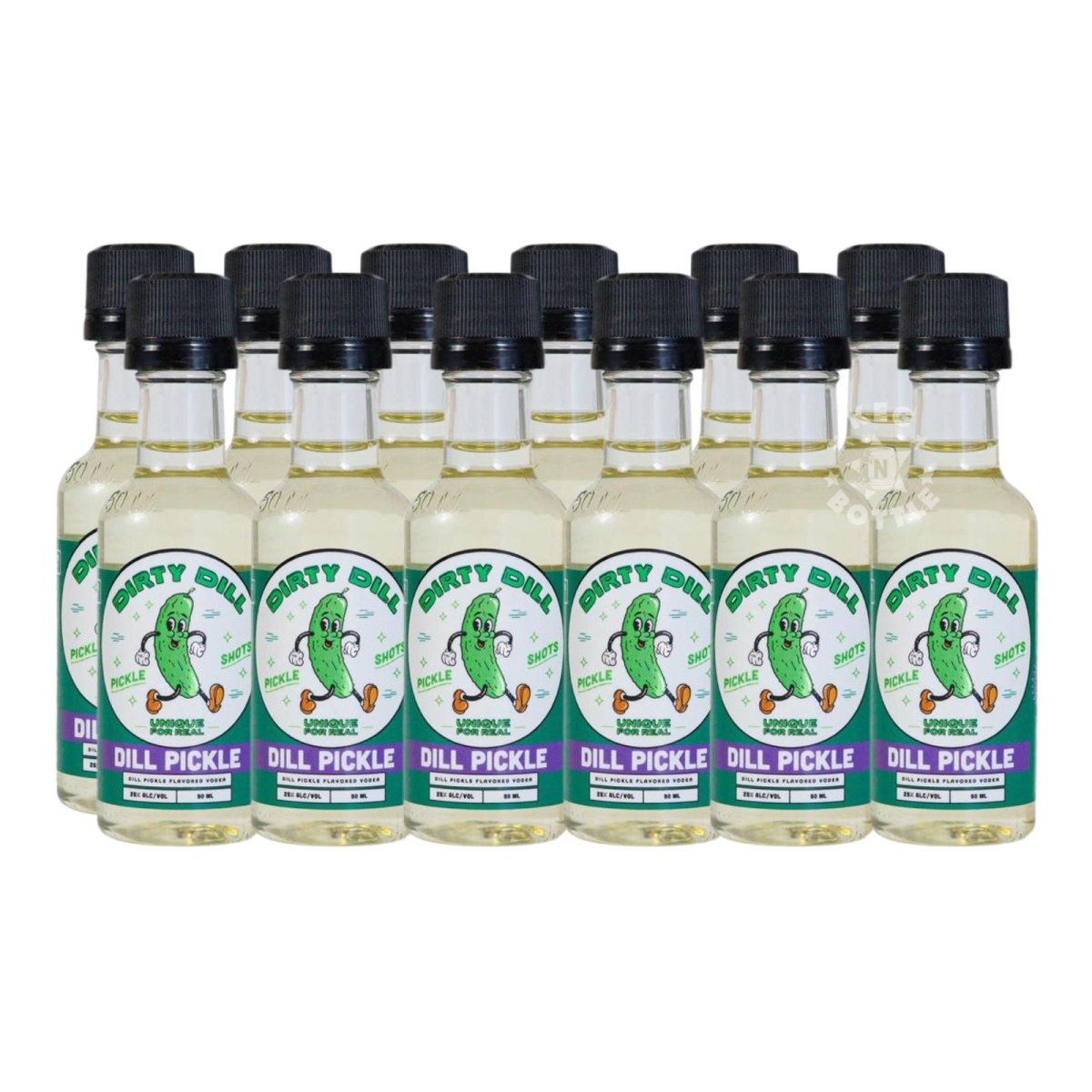 Dirty Dill Pickle Flavored Vodka Miniatures (12 Pack) | Keg N Bottle