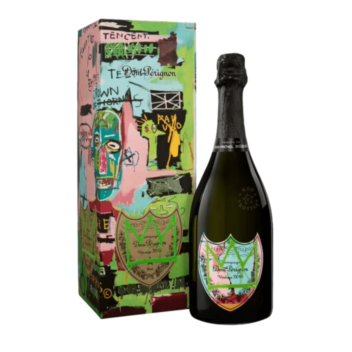 Dom Perignon 2015 Jean - Michel Basquiat "Green" Limited Edition Champagne (750mL) | Keg N Bottle