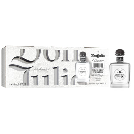 Don Julio 70 Añejo Cristalino Tequila (10 x 50 ml) – 40% ABV
