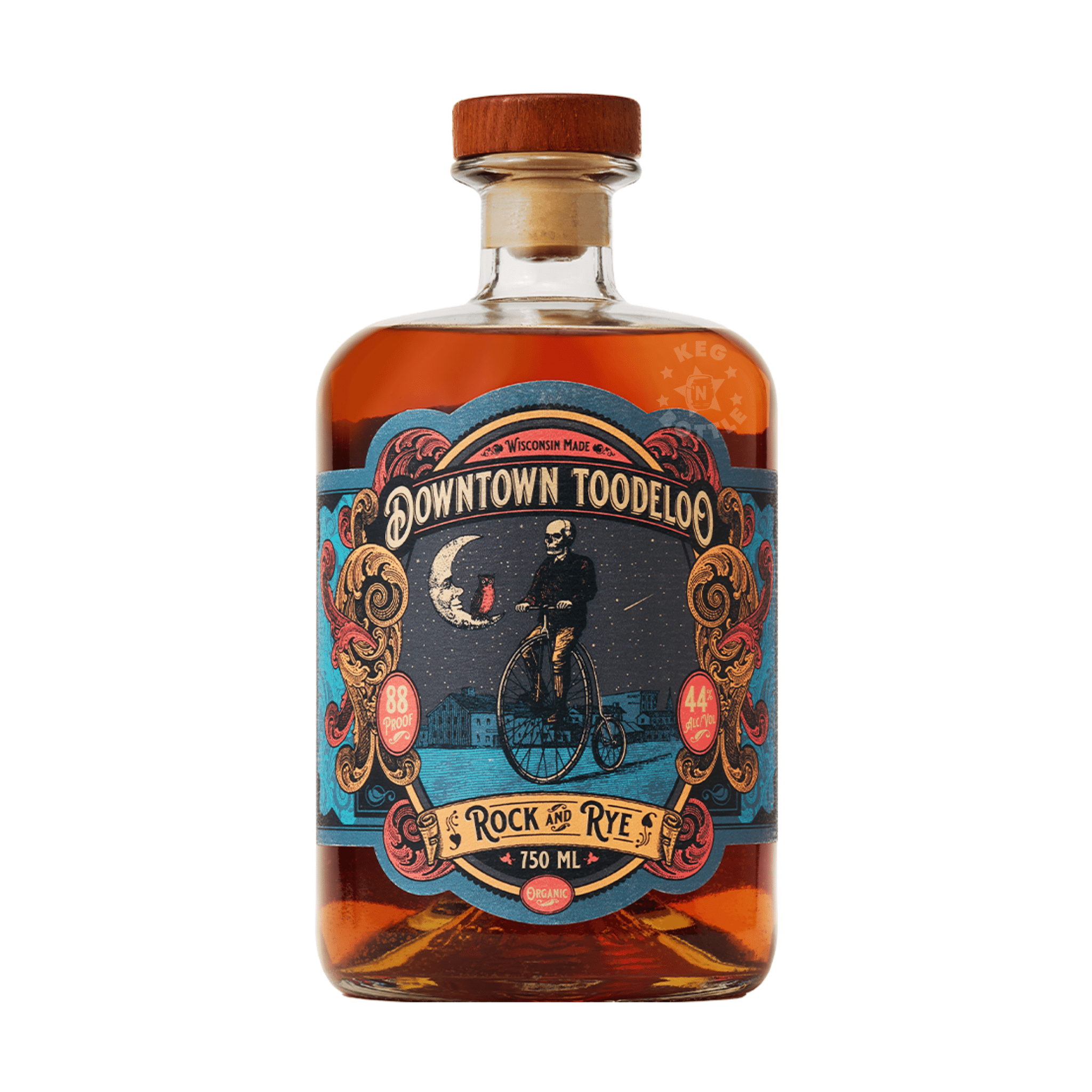 Downtown Toodeloo Rock & Rye Whiskey (750 ml) - Keg N Bottle