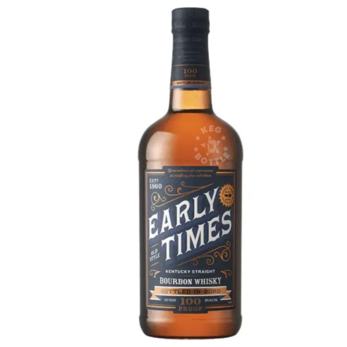 Early Times Bottled-in-Bond Bourbon Whiskey (1 L) bottle