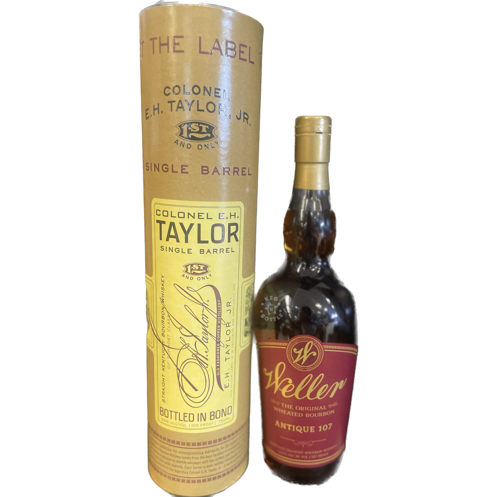 E.H. Taylor Single Barrel N Weller Antique 107 Combo (2 x 750 ml) | Keg N Bottle