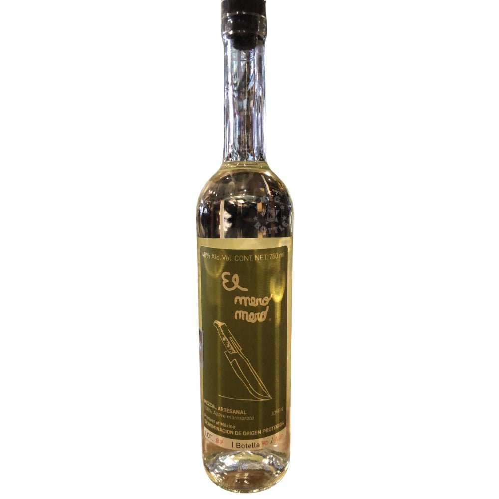 Bottle of El Mero Mero Mezcal Tepeztate 750ml on bar counter