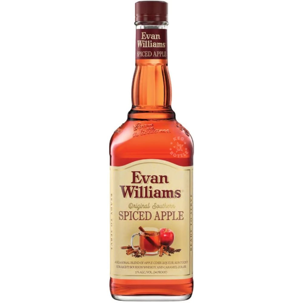 Evan Williams Spiced Apple Bourbon whiskey bottle 750ml
