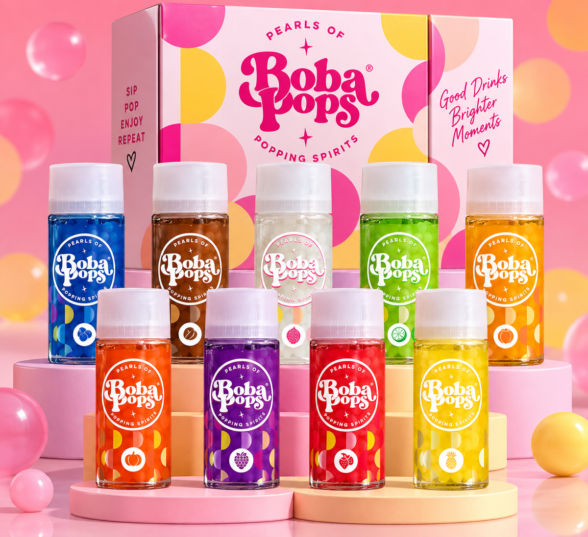 Boba POPS 9 Flavor Variety Pack (9 x 750 mL)