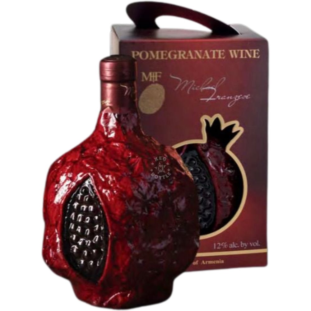 Franzese Pomegranate Wine in handcrafted clay pomegranate bottle