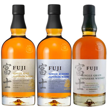 Fuji Japanese Whisky, Grain, Malt Combo Pack (3 x 700 ml) | Keg N