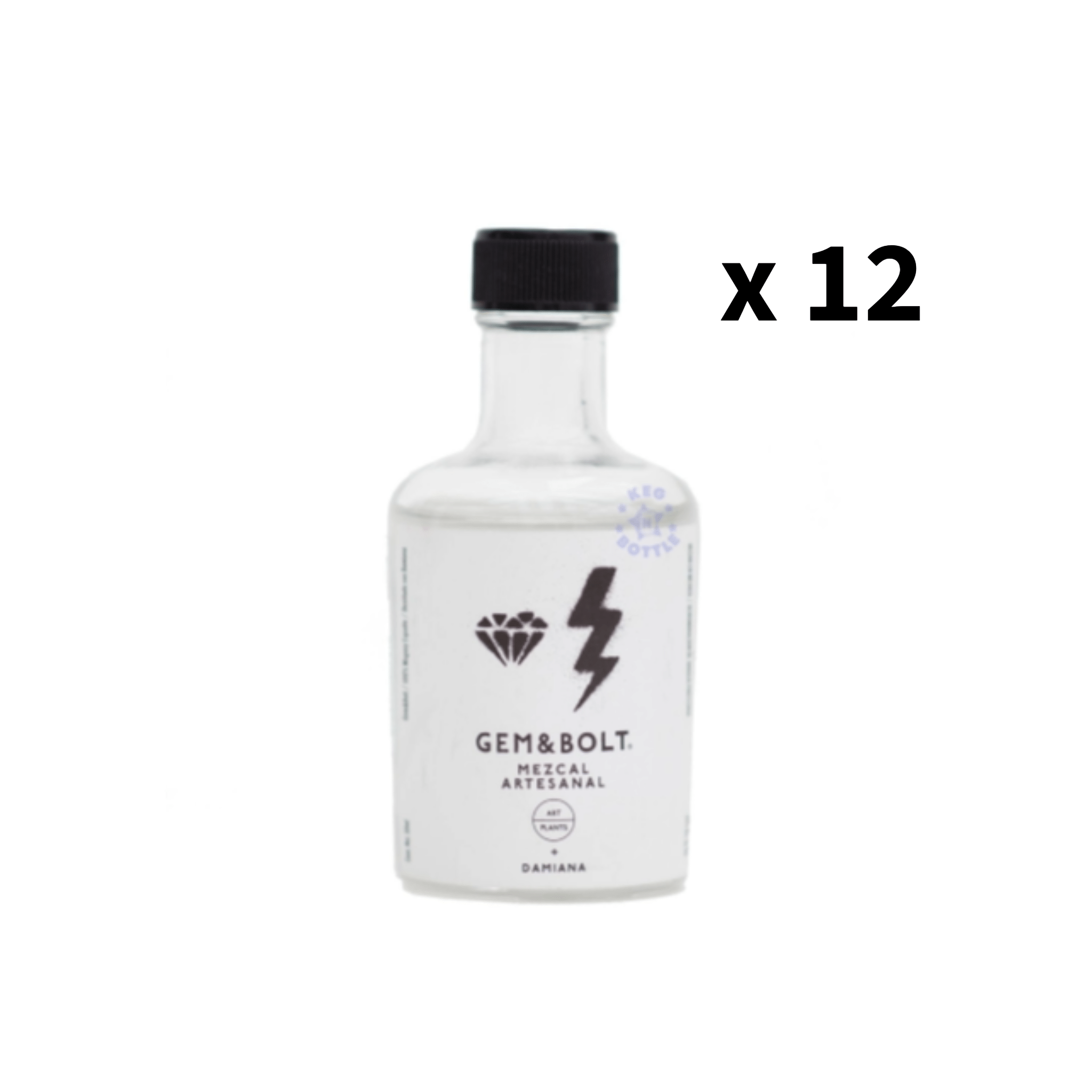 Gem&Bolt Artesanal Mezcal Miniature (12 Pack) | Keg N Bottle