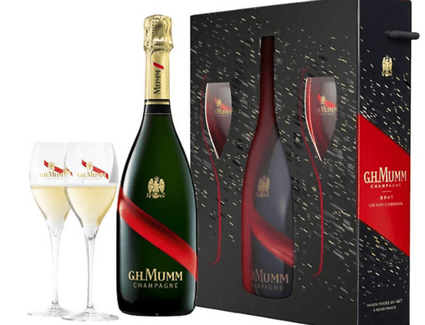 G.H. Mumm & Laurent-Perrier シャンパン 2本セット G.H. Mumm 2 Flute Champagne Gift Set (750 ml) | Keg N Bottle