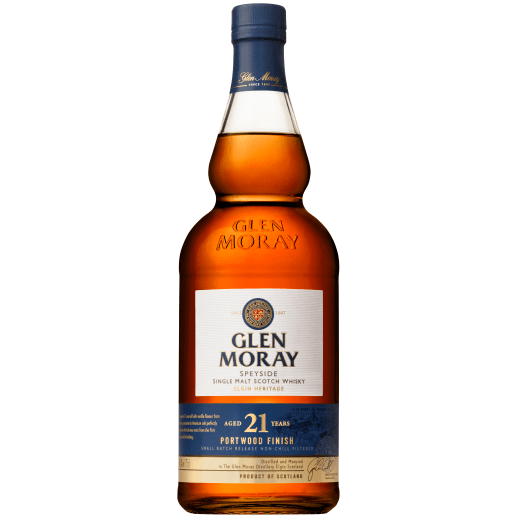 Glen Moray 21 Year Portwood Finish Single Malt Scotch Whiskey (750mL) - Keg N Bottle
