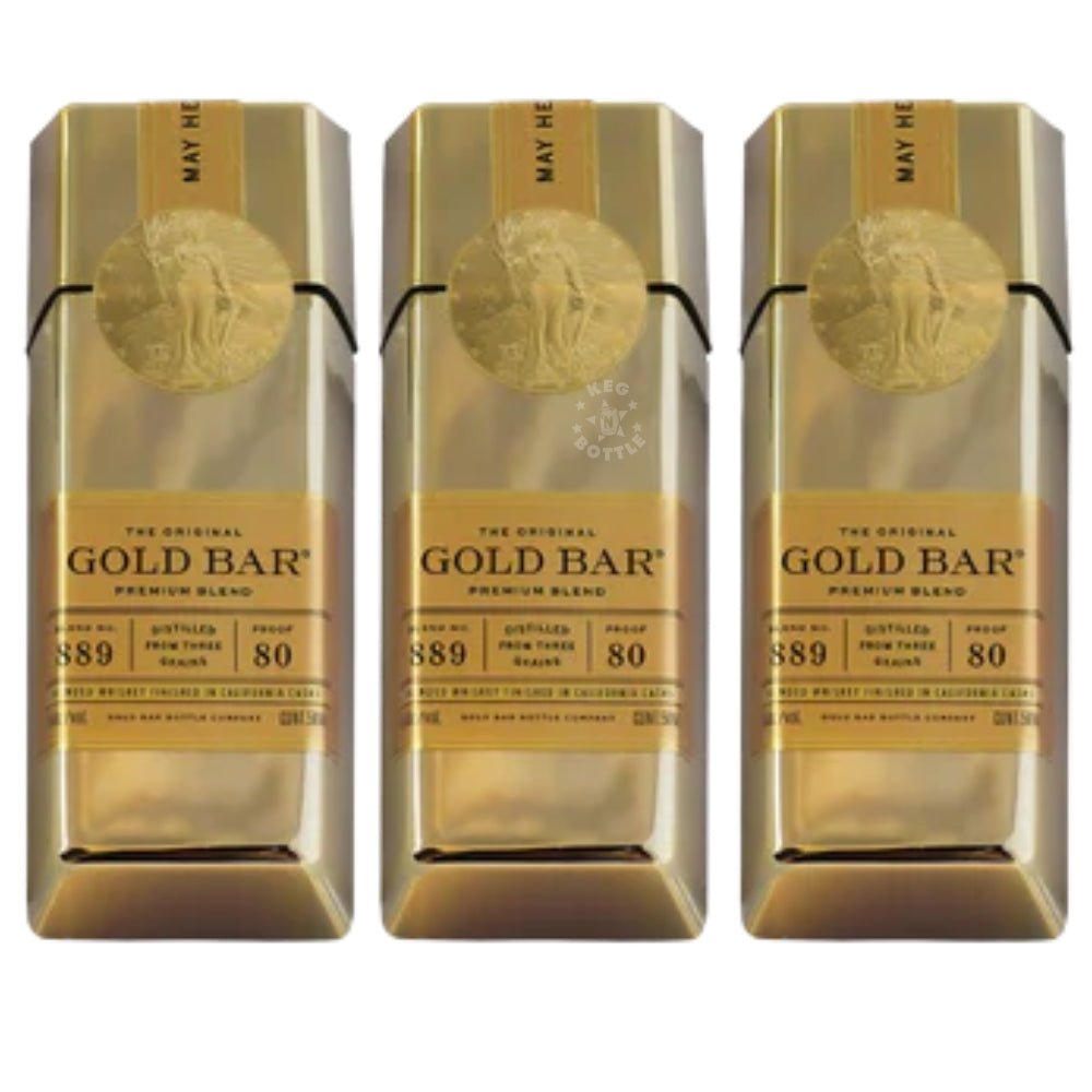 Gold Bar Blended Whiskey California Cask Finish - 3 Pack (50 ml each) | Keg N Bottle