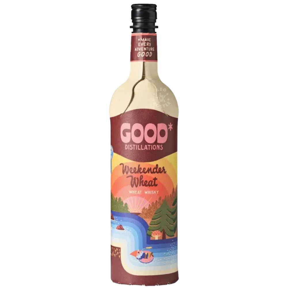 GOOD Distillations Weekender Wheat Whiskey eco-friendly bottle 750mL