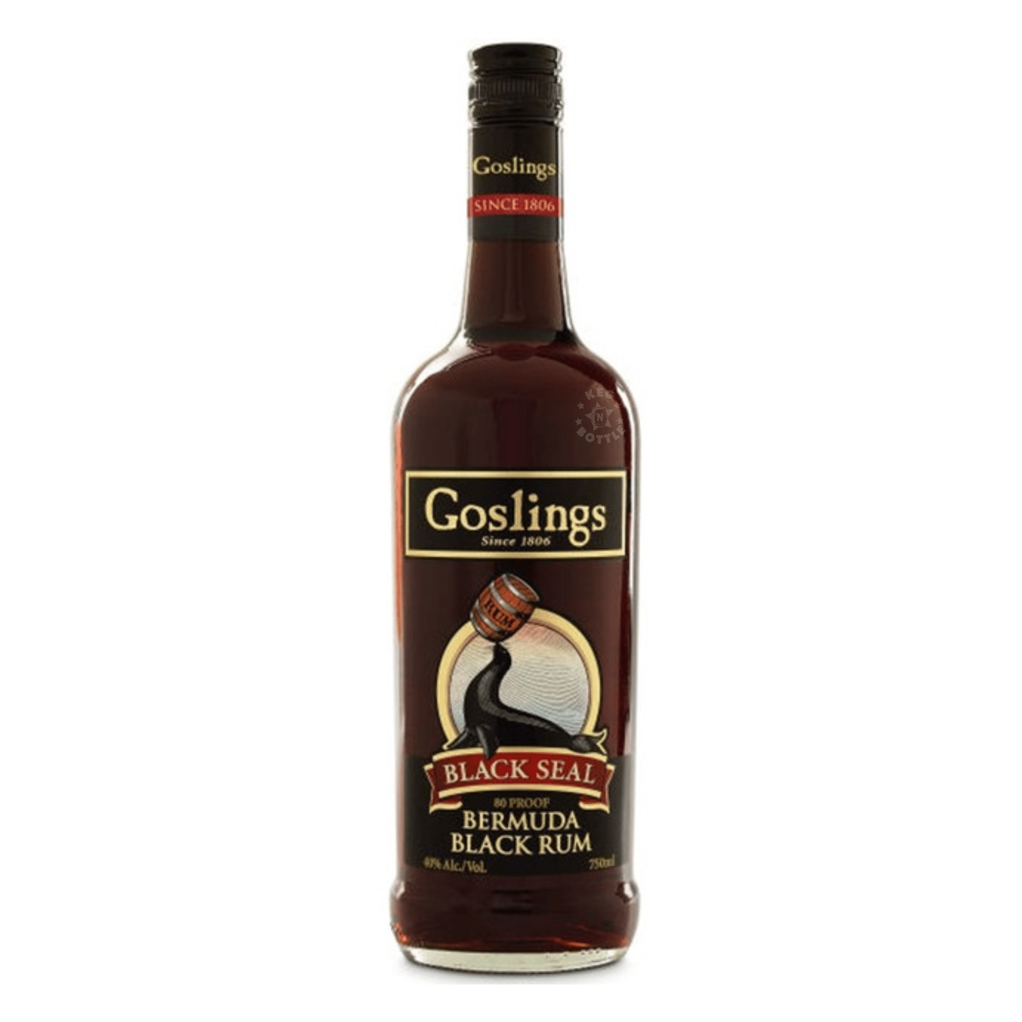 Goslings Black Seal Bermuda Black Rum (750 ml) | Keg N Bottle