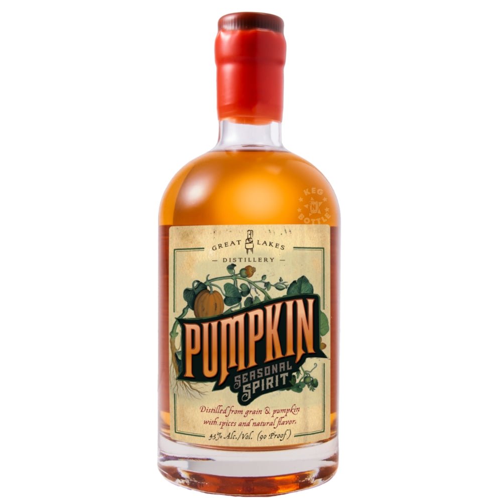 Great Lakes Distillery Pumpkin Seasonal Spirit 750 ml bottle with pumpkin-themed label