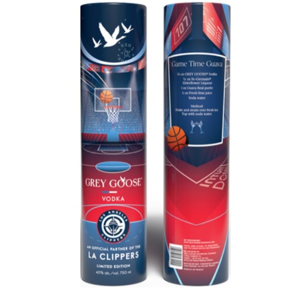 Grey Goose x LA Clippers limited-edition vodka in basketball-themed collectible canister, 750 ml.