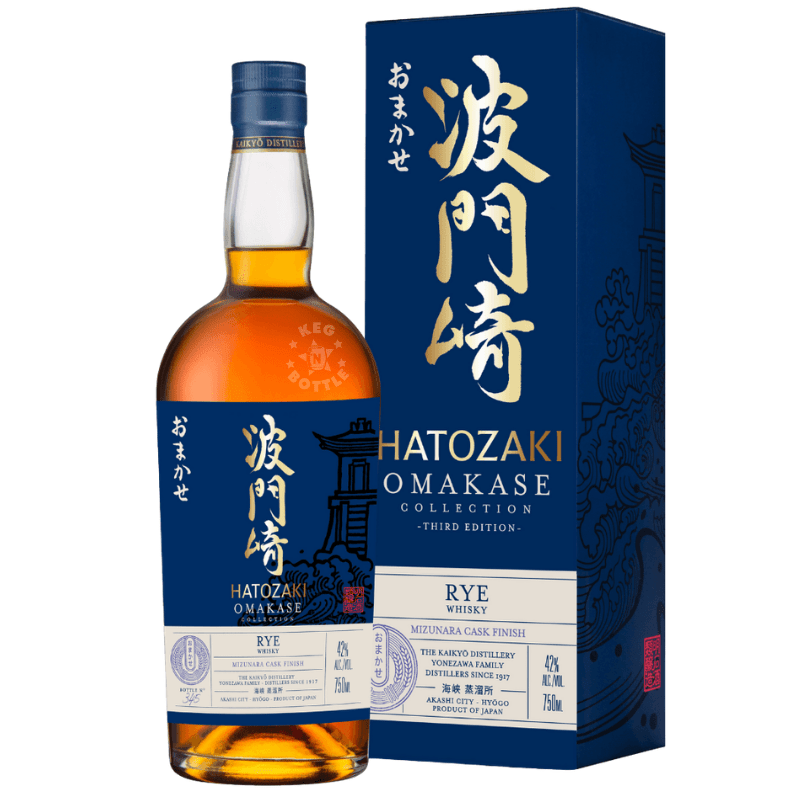 Hatozaki Omakase 15 Year Rye Whisky Mizunara Cask Finish (750mL)